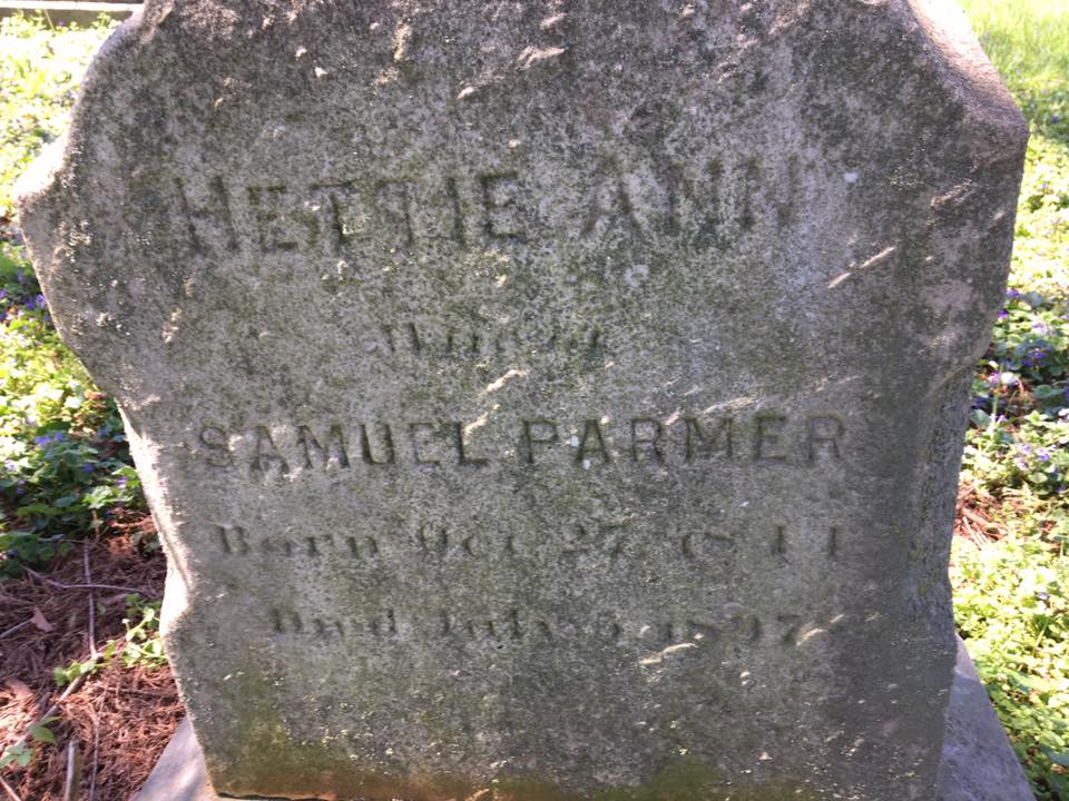 Hettie Parmer headstone